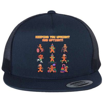 Keeping You Upright And Uptight Chiropractor Chiropractic Flat Bill Trucker Hat