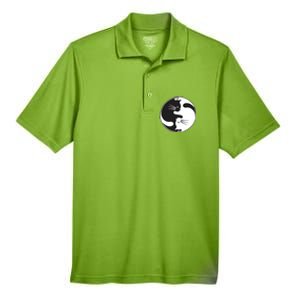 Kawaki Ying Yang Cat Men's Origin Performance Pique Polo