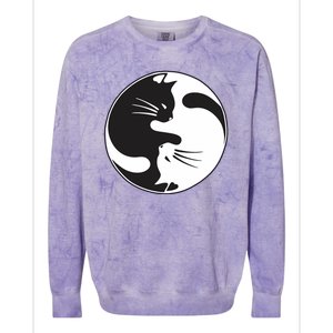 Kawaki Ying Yang Cat Colorblast Crewneck Sweatshirt