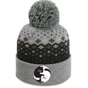 Kawaki Ying Yang Cat The Baniff Cuffed Pom Beanie