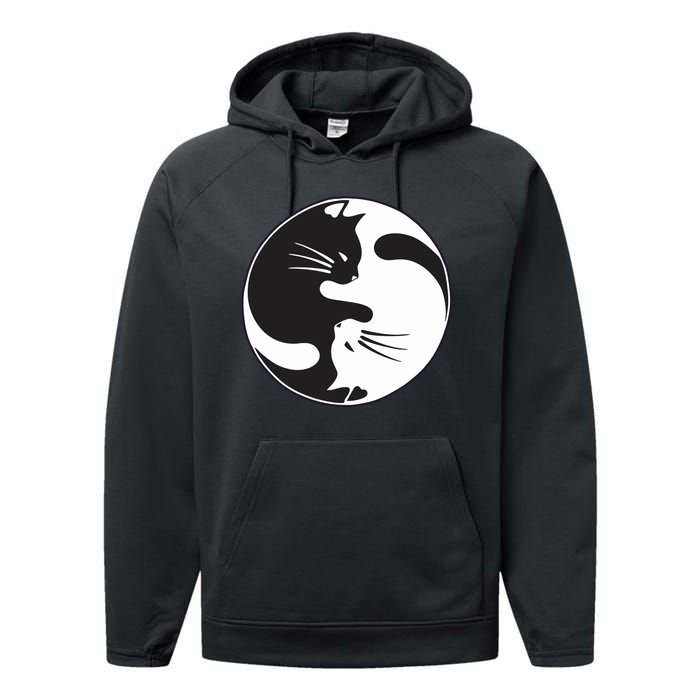 Kawaki Ying Yang Cat Performance Fleece Hoodie