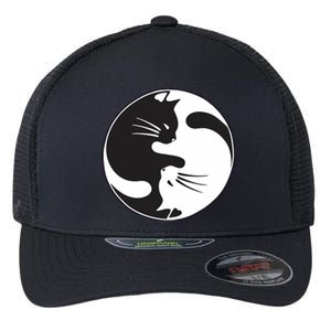 Kawaki Ying Yang Cat Flexfit Unipanel Trucker Cap