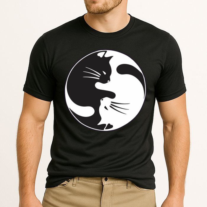 Kawaki Ying Yang Cat Cooling Performance Crew T-Shirt