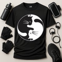 Kawaki Ying Yang Cat Cooling Performance Crew T-Shirt