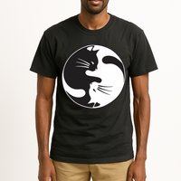 Kawaki Ying Yang Cat Tall T-Shirt