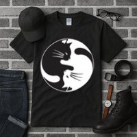 Kawaki Ying Yang Cat Tall T-Shirt