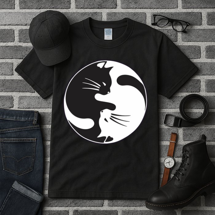 Kawaki Ying Yang Cat Tall T-Shirt