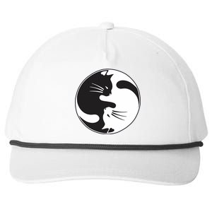 Kawaki Ying Yang Cat Snapback Five-Panel Rope Hat