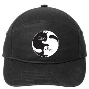 Kawaki Ying Yang Cat 7-Panel Snapback Hat