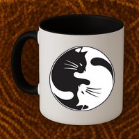 Kawaki Ying Yang Cat Mug
