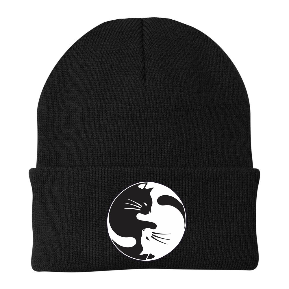 Kawaki Ying Yang Cat Beanie