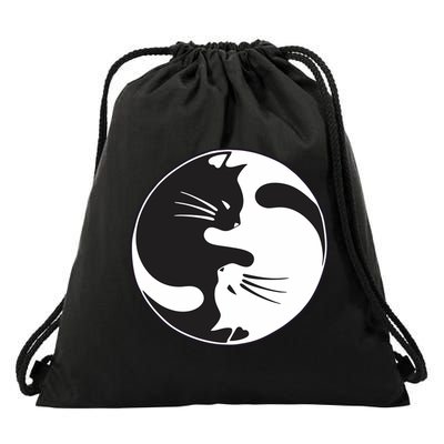 Kawaki Ying Yang Cat Drawstring Bag
