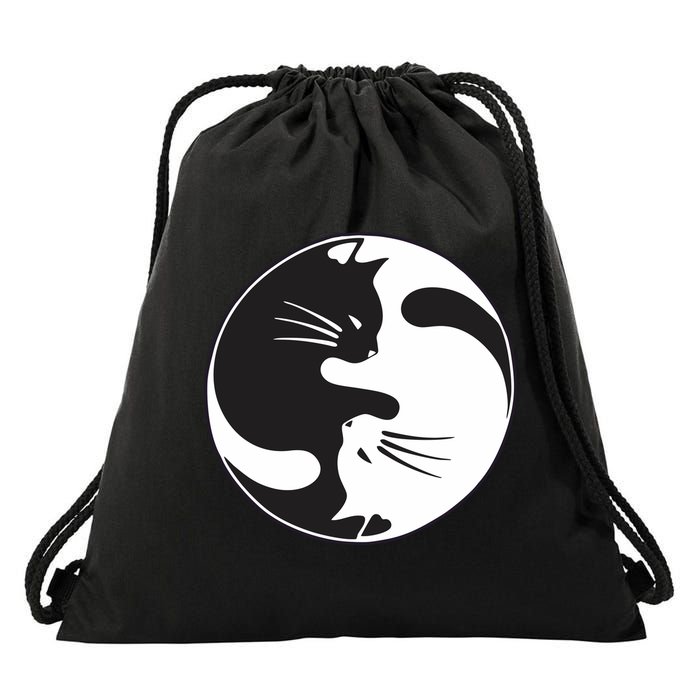 Kawaki Ying Yang Cat Drawstring Bag