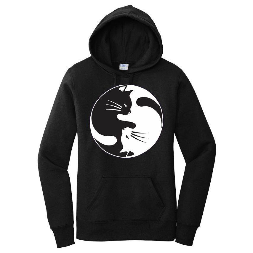 Kawaki Ying Yang Cat Women's Pullover Hoodie