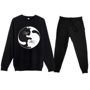 Kawaki Ying Yang Cat Premium Crewneck Sweatsuit Set