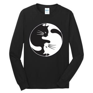 Kawaki Ying Yang Cat Tall Long Sleeve T-Shirt