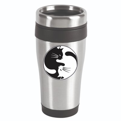 Kawaki Ying Yang Cat 16oz Travel Tumbler