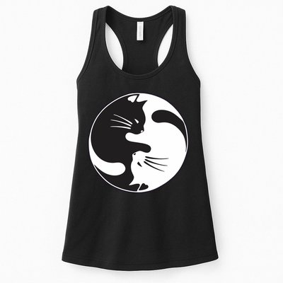Kawaki Ying Yang Cat Womens Tank Top