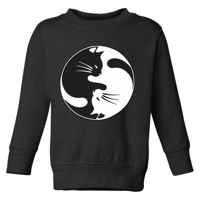 Kawaki Ying Yang Cat Toddler Sweatshirt