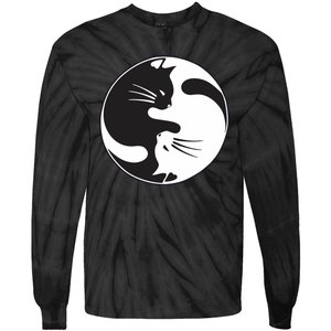 Kawaki Ying Yang Cat Tie-Dye Long Sleeve Shirt