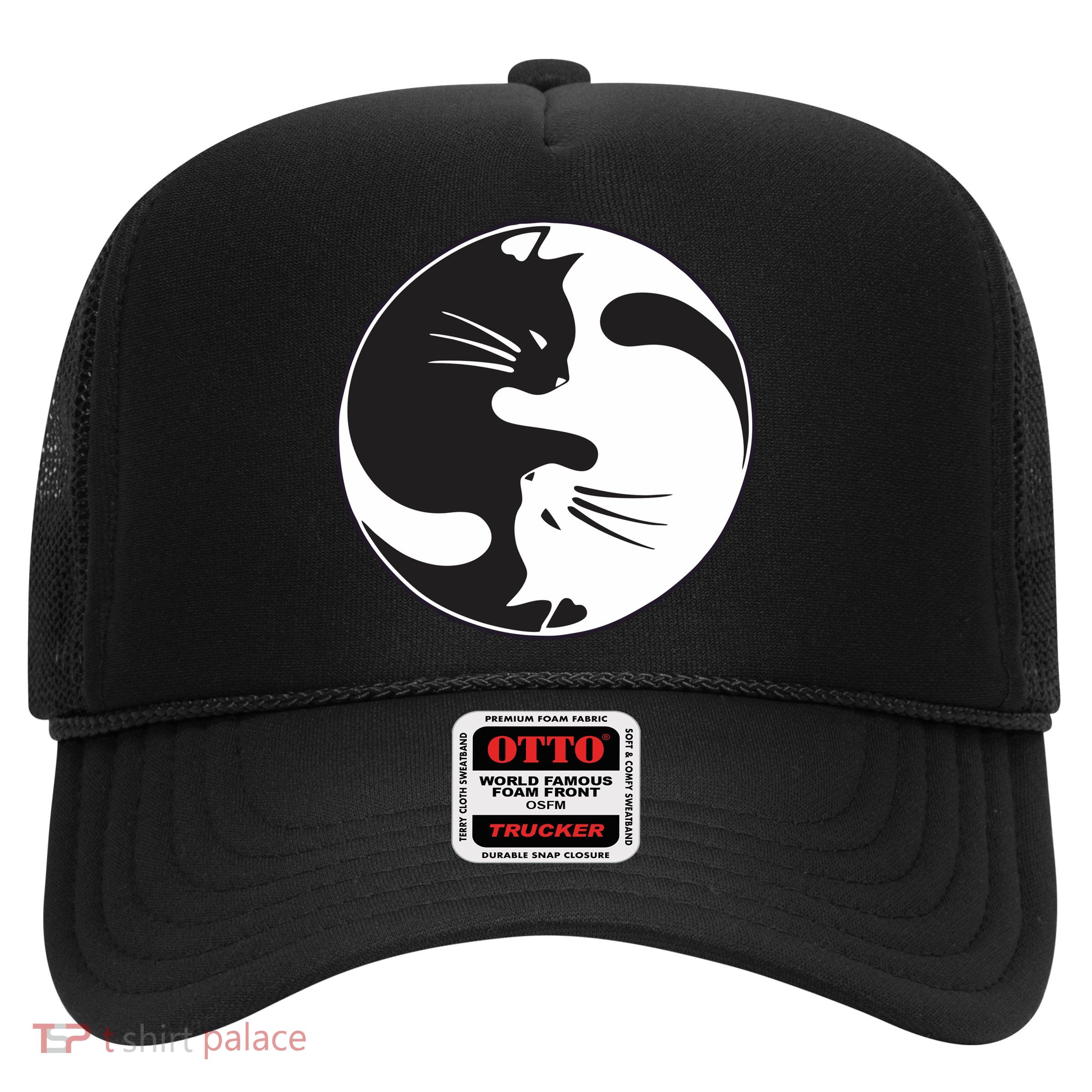 Kawaki Ying Yang Cat Trucker Hat