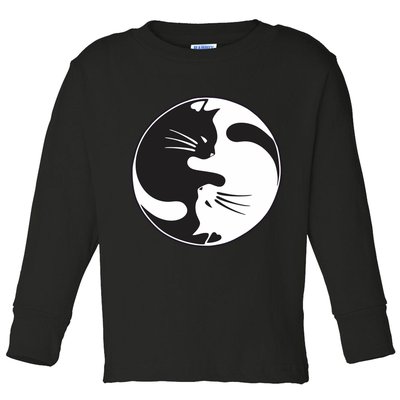 Kawaki Ying Yang Cat Toddler Long Sleeve Shirt