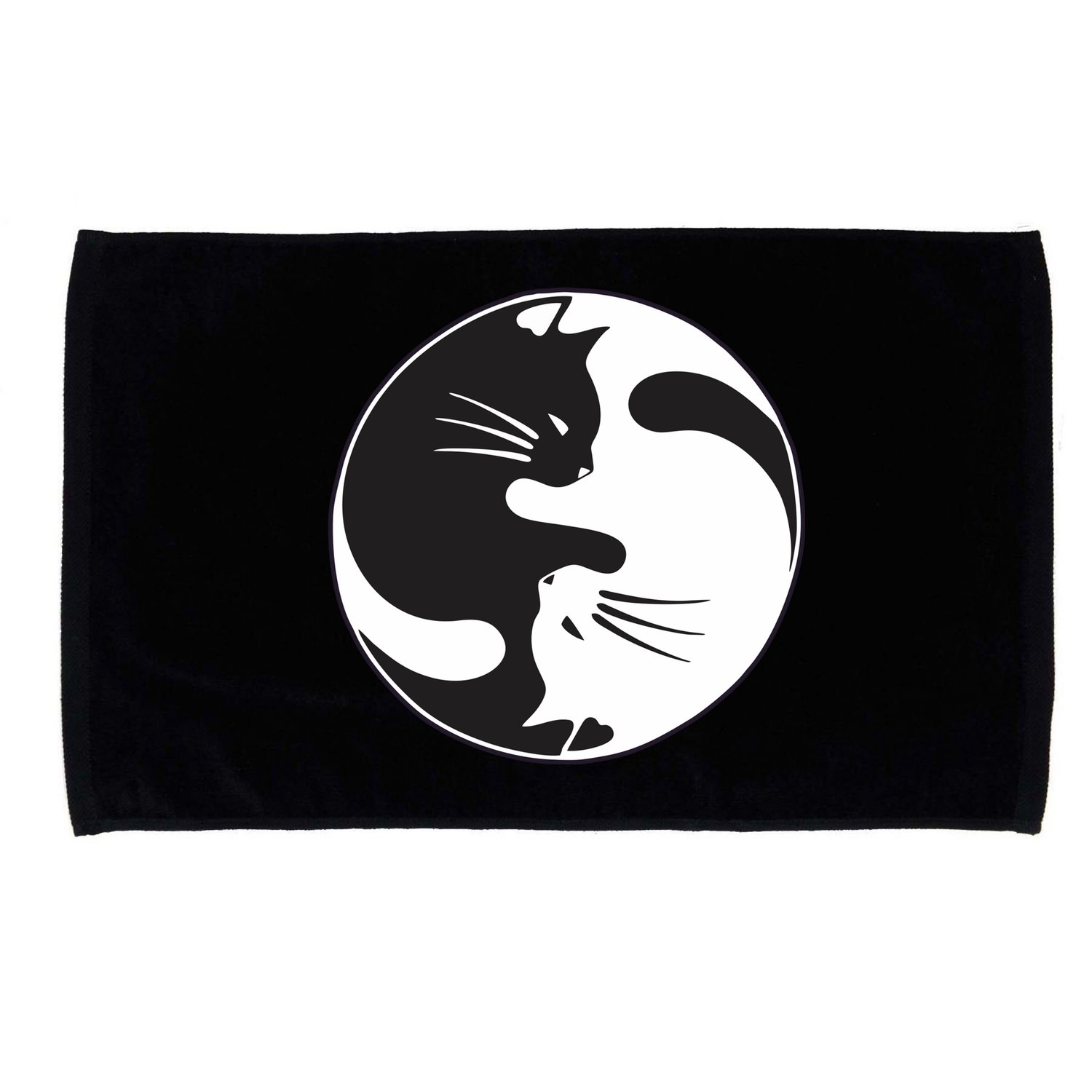 Kawaki Ying Yang Cat Microfiber Hand Towel