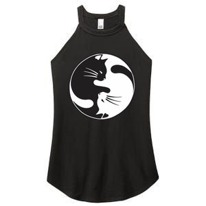 Kawaki Ying Yang Cat Women's Perfect Tri Rocker Tank