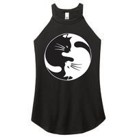 Kawaki Ying Yang Cat Women's Perfect Tri Rocker Tank