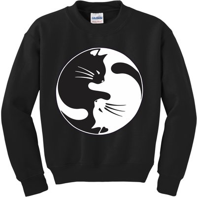 Kawaki Ying Yang Cat Kids Sweatshirt