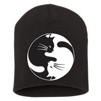 Kawaki Ying Yang Cat Short Acrylic Beanie