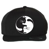 Kawaki Ying Yang Cat Wool Snapback Cap