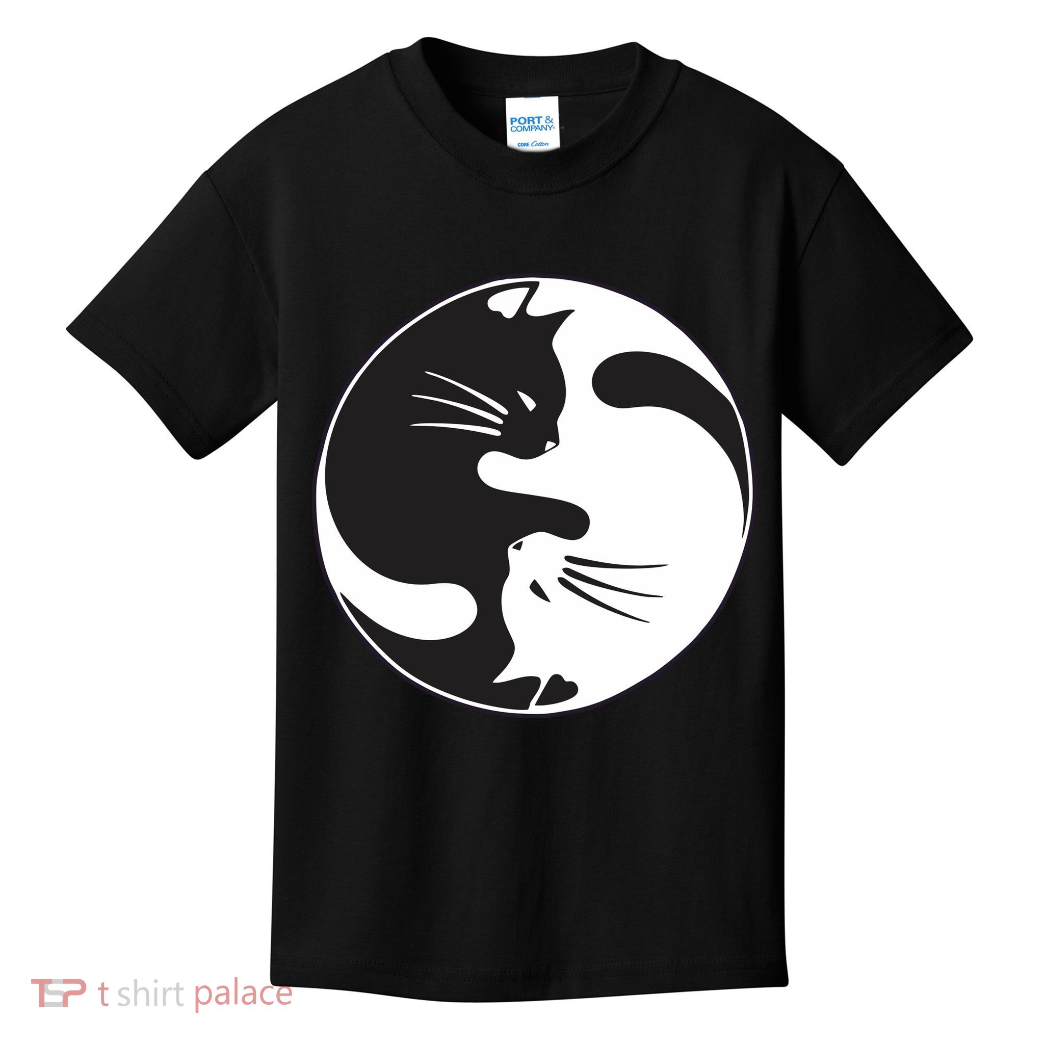 Kawaki Ying Yang Cat Kids T-Shirt
