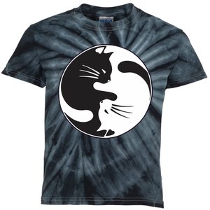 Kawaki Ying Yang Cat Kids Tie-Dye T-Shirt