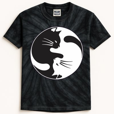 Kawaki Ying Yang Cat Kids Tie-Dye T-Shirt
