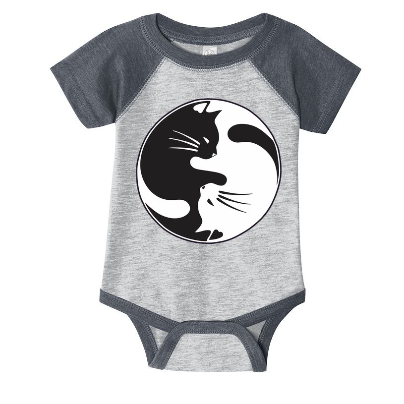 Kawaki Ying Yang Cat Infant Baby Jersey Bodysuit