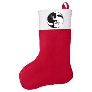 Kawaki Ying Yang Cat Felt Holiday Christmas Stocking