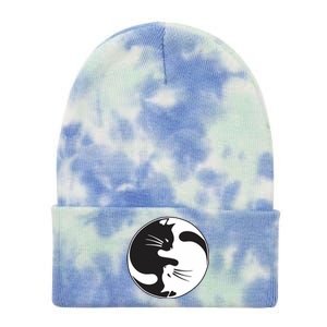 Kawaki Ying Yang Cat Tie Dye 12in Knit Beanie