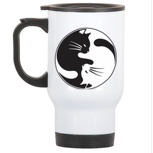 Kawaki Ying Yang Cat Stainless Steel Travel Mug