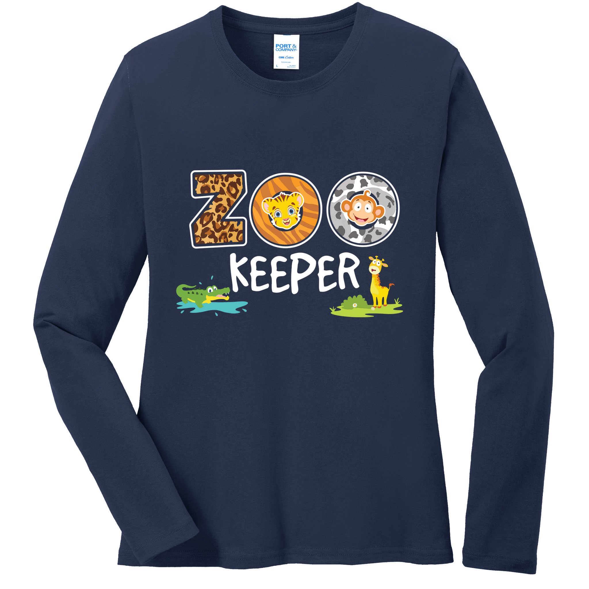 Kids Zookeeper Costume African Savanna Zoo Keeper Animals Lover Ladies Long Sleeve Shirt