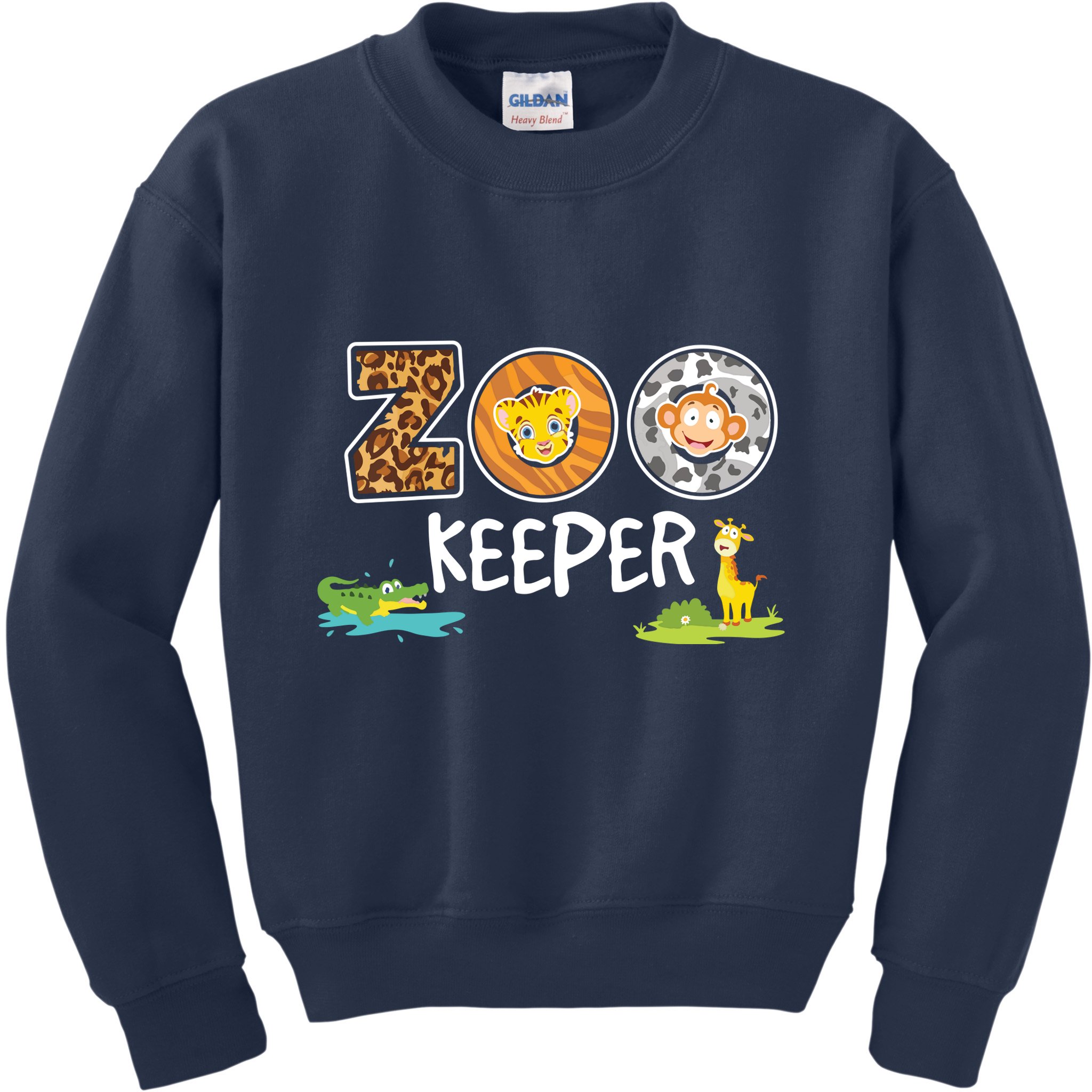 Kids Zookeeper Costume African Savanna Zoo Keeper Animals Lover Kids Sweatshirt
