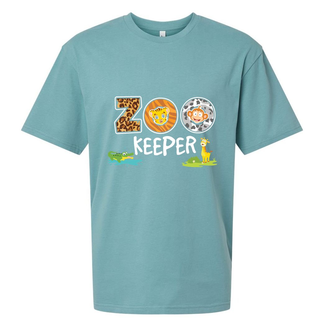 Kids Zookeeper Costume African Savanna Zoo Keeper Animals Lover Sueded Cloud Jersey T-Shirt