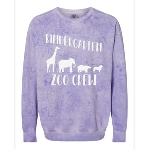 Kindergarten Zoo Crew Funny Circus Animal Lover Back School Colorblast Crewneck Sweatshirt