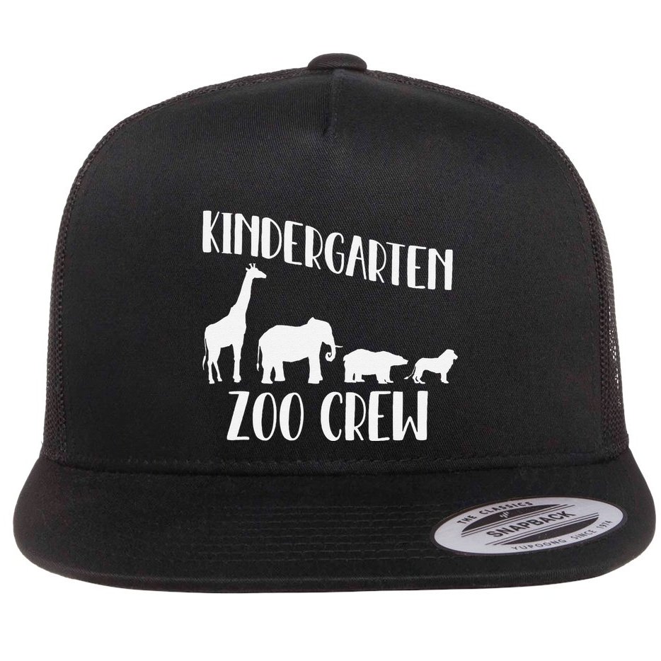 Kindergarten Zoo Crew Funny Circus Animal Lover Back School Flat Bill Trucker Hat