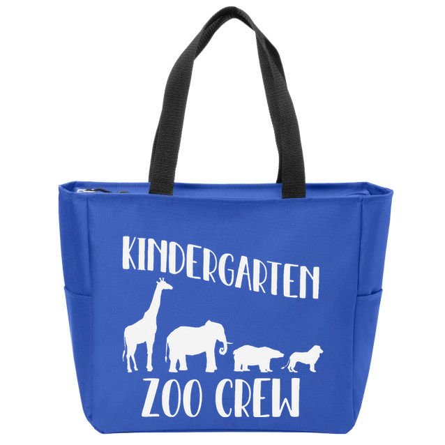 Kindergarten Zoo Crew Funny Circus Animal Lover Back School Zip Tote Bag