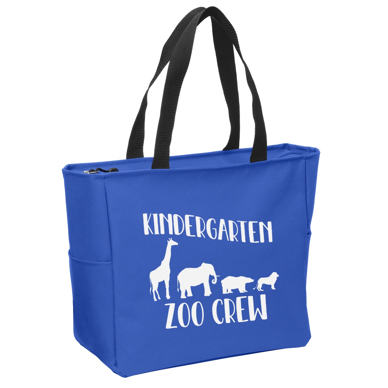 Kindergarten Zoo Crew Funny Circus Animal Lover Back School Zip Tote Bag