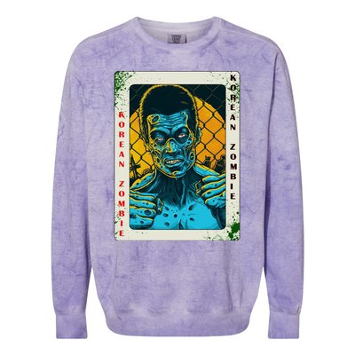 Korean Zombie Fan Art Lover Jung Chan Sung Colorblast Crewneck Sweatshirt