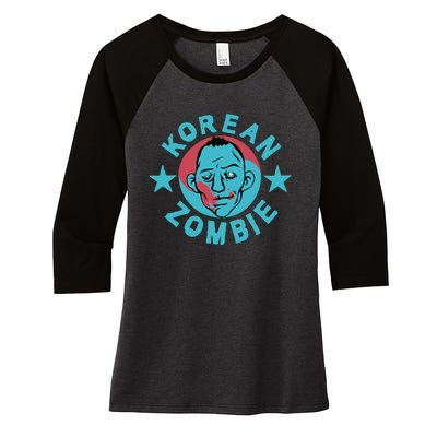 Korean Zombie Women's Tri-Blend 3/4-Sleeve Raglan Shirt