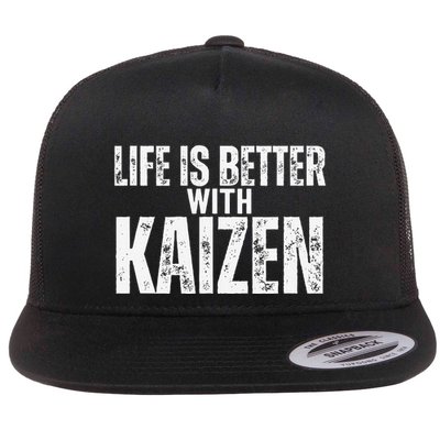 Kai Zen Life Is Better With Kaizen Flat Bill Trucker Hat