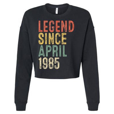 Legend 1985 40th Birthday Gifts For Women 40 Year Old Gift Cropped Pullover Crew